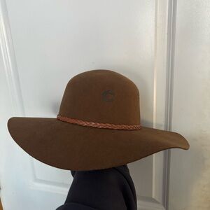 Charlie 1 Horse Women’s Brown Wanderlust Leather Felt Hat